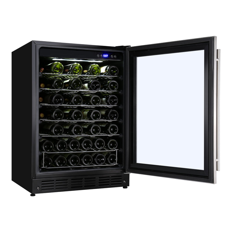 Magic Chef 50-Bottle Wine Cooler in Stainless Steel