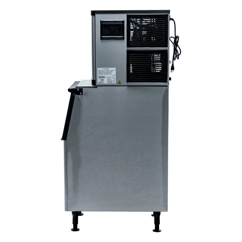 Norpole Freestanding Commercial Ice Maker in Stainless Steel with Dispenser (350 lbs.)