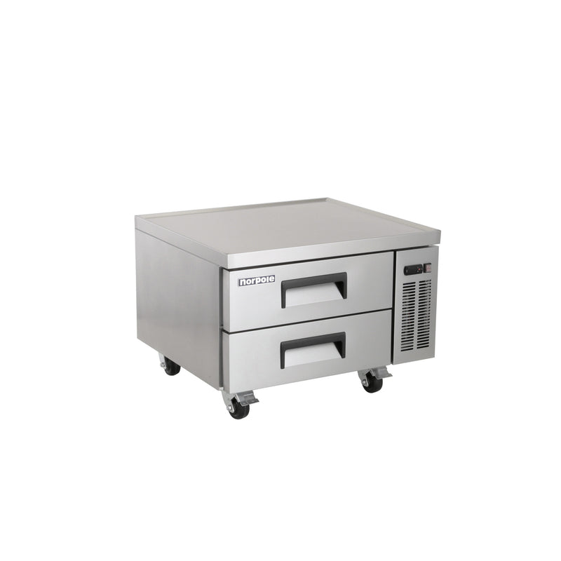 Norpole Chef Base Commercial Specialty Refrigerator in Stainless Steel (36 in. W 6.5 cu. ft.)