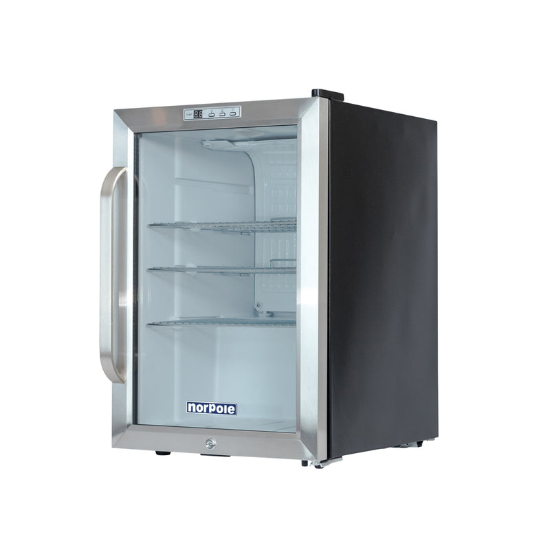Norpole Countertop Beverage Cooler Merchandiser in Stainless Steel (DISC) (2.5 cu. ft.)
