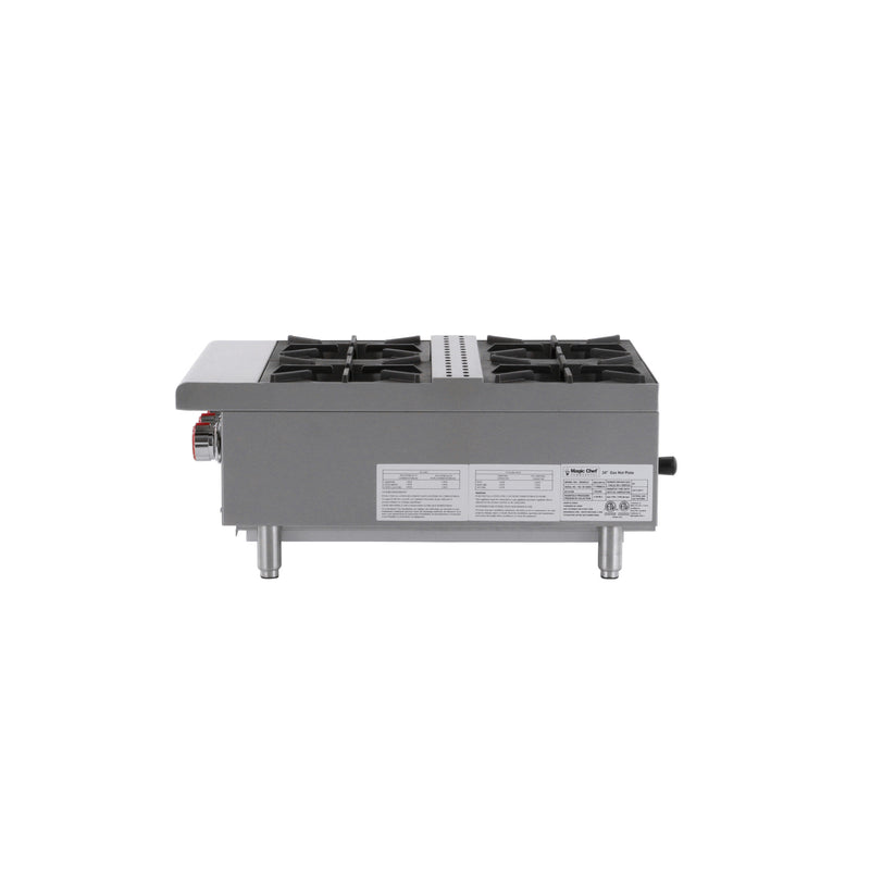 Magic Chef 4-Burner Countertop Gas Hotplate in Stainless Steel (24 in.)