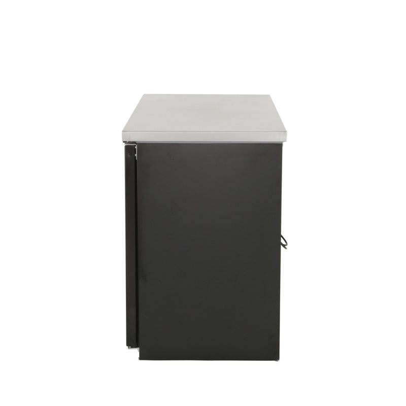 Norpole 2-Door Under Bar Commercial Specialty Refrigerator in Black (12 cu. ft.)