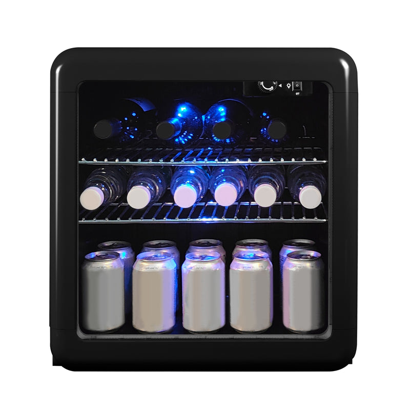 Magic Chef Retro Mini Beverage Cooler in Black (1.7 cu. ft.)