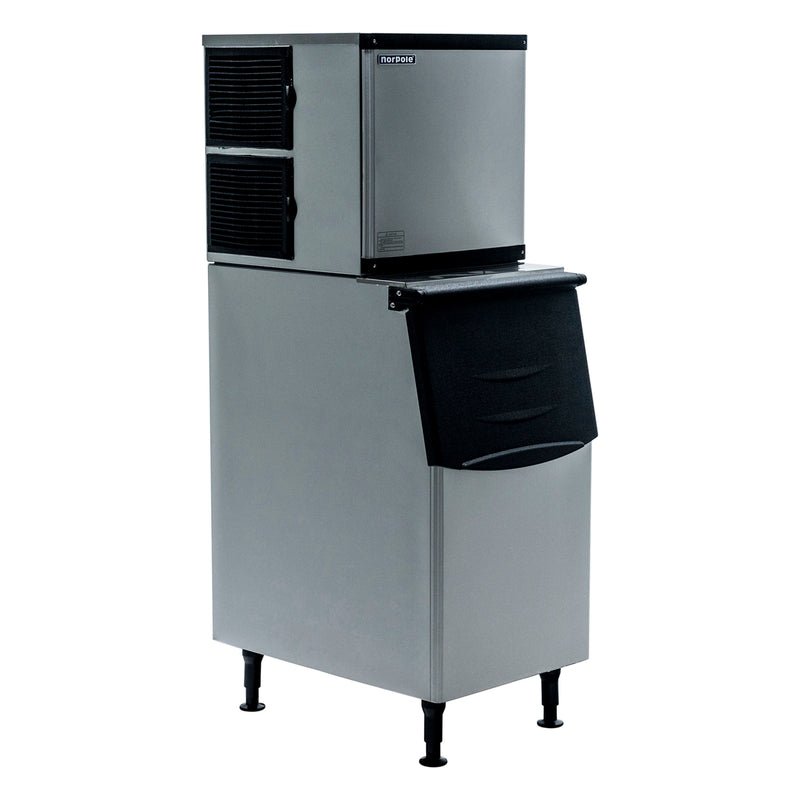 Norpole Freestanding Commercial Ice Maker in Stainless Steel with Dispenser (350 lbs.)