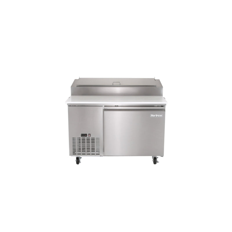 Norpole Single Door Commercial Pizza Prep Freezerless Refrigerator in Stainless Steel (13.8 cu. ft.)