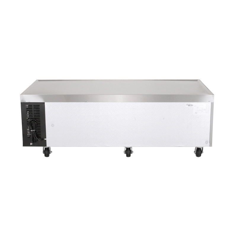 Norpole 4-Drawer Chef Base Commercial Refrigerator in Stainless Steel (72 in. W 16 cu. ft.)