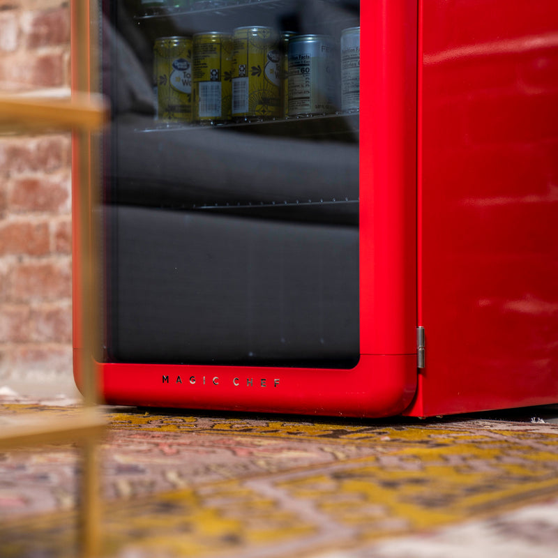 Magic Chef Retro Beverage Cooler in Red (3.4 cu. ft.)