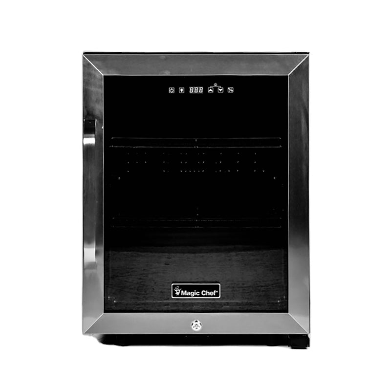 Magic Chef 18.9 in W. Single Zone 58 Can Beverage Cooler in Stainless Steel