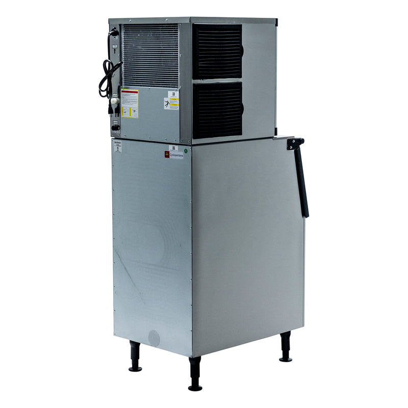 Norpole Freestanding Commercial Ice Maker in Stainless Steel with Bin (350 lbs.)