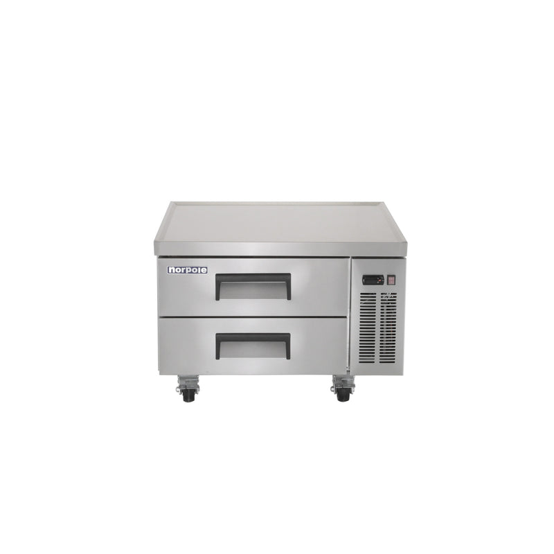 Norpole Chef Base Commercial Specialty Refrigerator in Stainless Steel (36 in. W 6.5 cu. ft.)