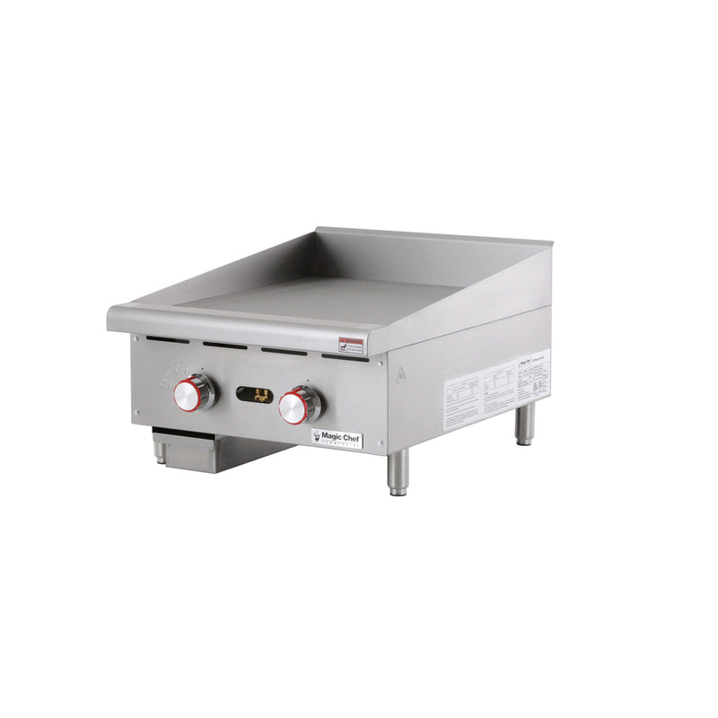 Magic Chef Natural Gas Manual Countertop Griddle in Stainless Steel (24 in.)