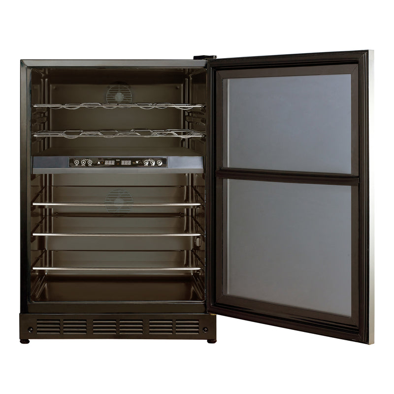 Magic Chef 44 Bottle/140 Can Dual Zone Wine and Beverage in Stainless Steel