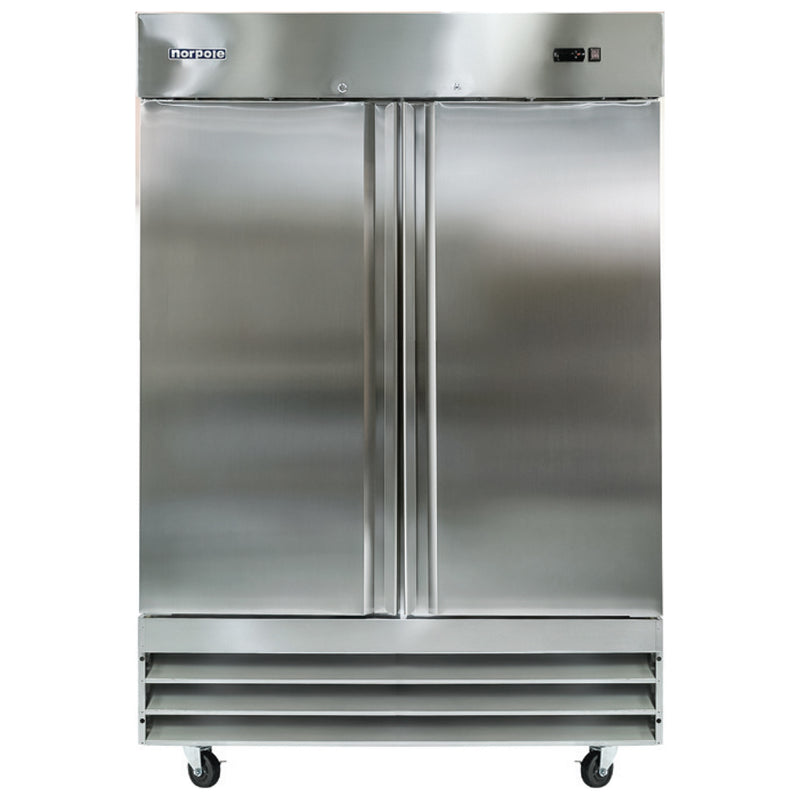 Norpole 2-Door Commercial Upright Reach-In Freezer in Stainless Steel (48 cu. ft.)