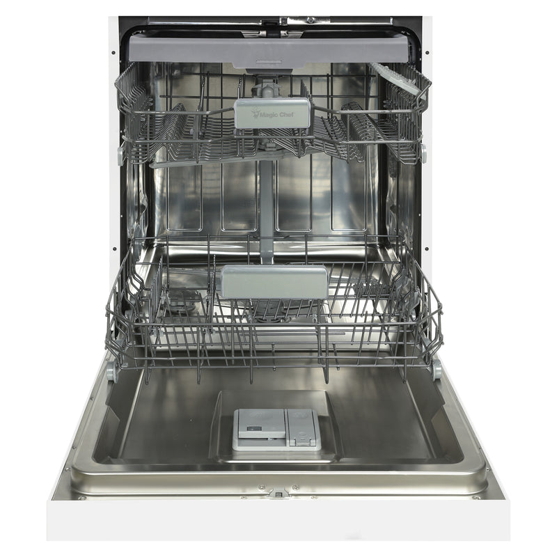 Magic Chef White Front Control Built-in Stainless Steel Tall Tub Dishwasher (24 in.)