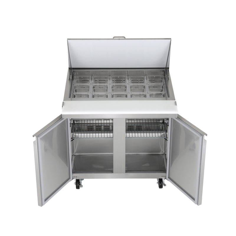 Norpole 2 Door Mega Top Sandwich/Salad Prep Table