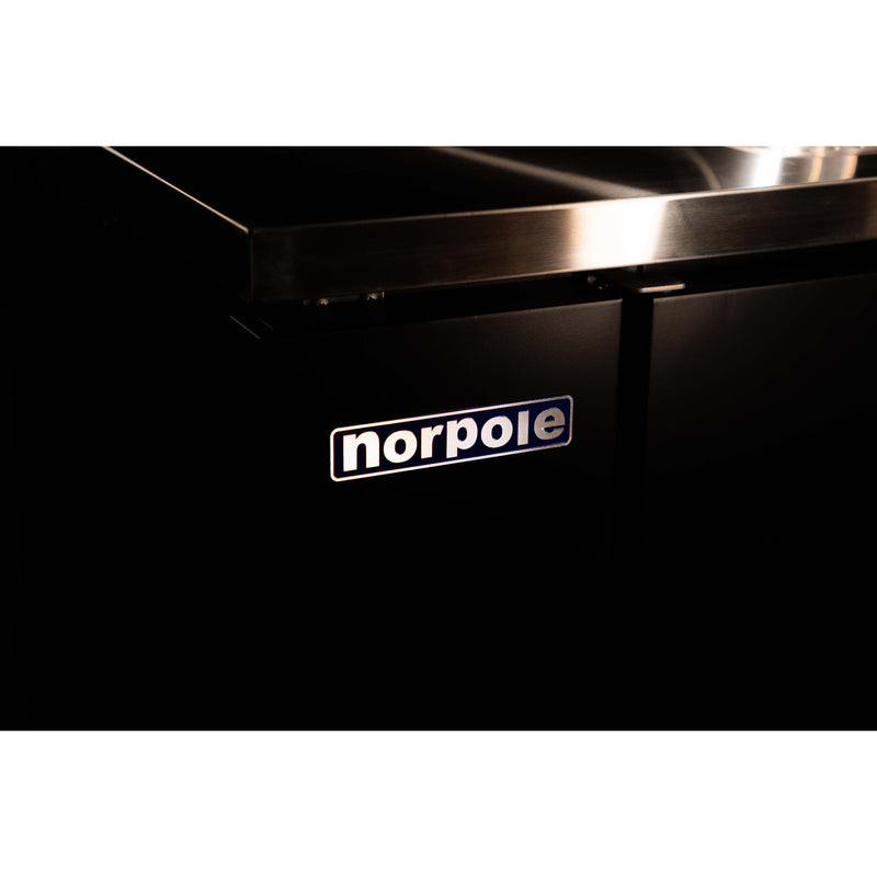 61 in. 16 cu. ft. 2 Door Direct Draw Beer kegerator Dispenser with Double Tap in Black