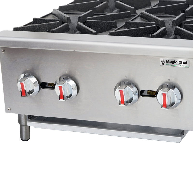 Magic Chef 4-Burner Countertop Gas Hotplate in Stainless Steel (24 in.)