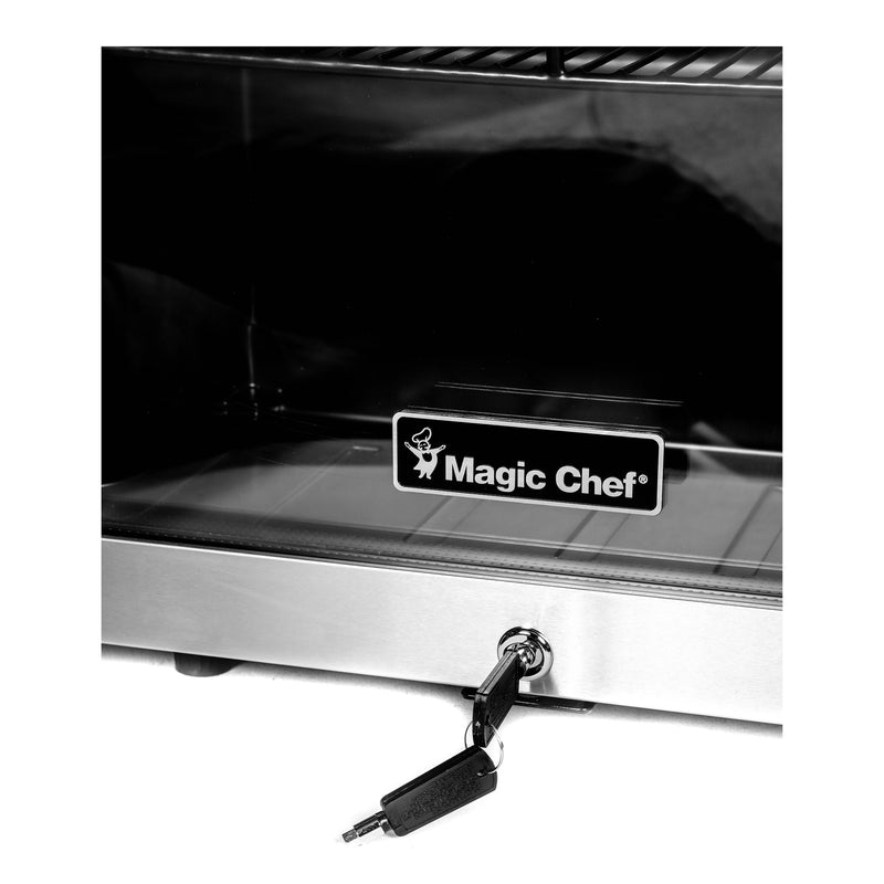 Magic Chef 18.9 in W. Single Zone 83 Can Beverage Cooler in Stainless Steel