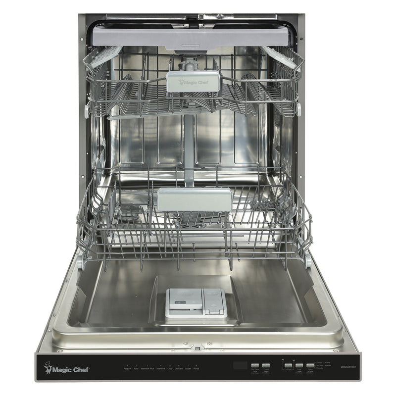 Magic Chef 24 in Stainless Steel Top Control Built-In Tall Tub Dishwasher with Stainless Steel Tub