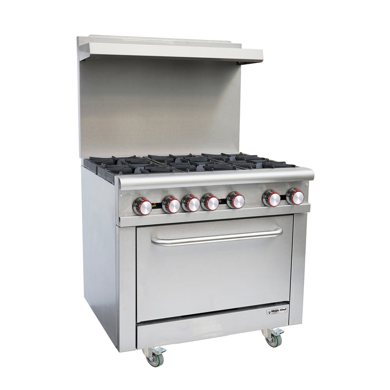 Magic Chef Gas Range in Stainless Steel (36 in.)
