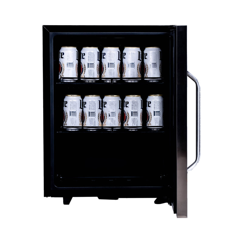 Magic Chef 18.9 in W. Single Zone 58 Can Beverage Cooler in Stainless Steel