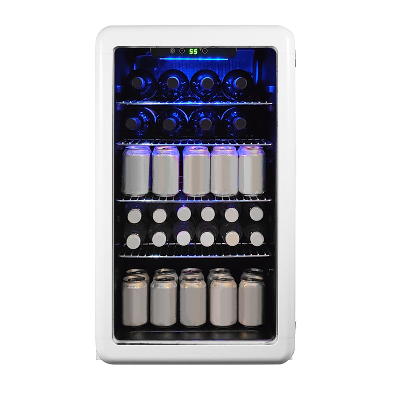 Magic Chef Retro Beverage Cooler in White (3.4 cu. ft.)