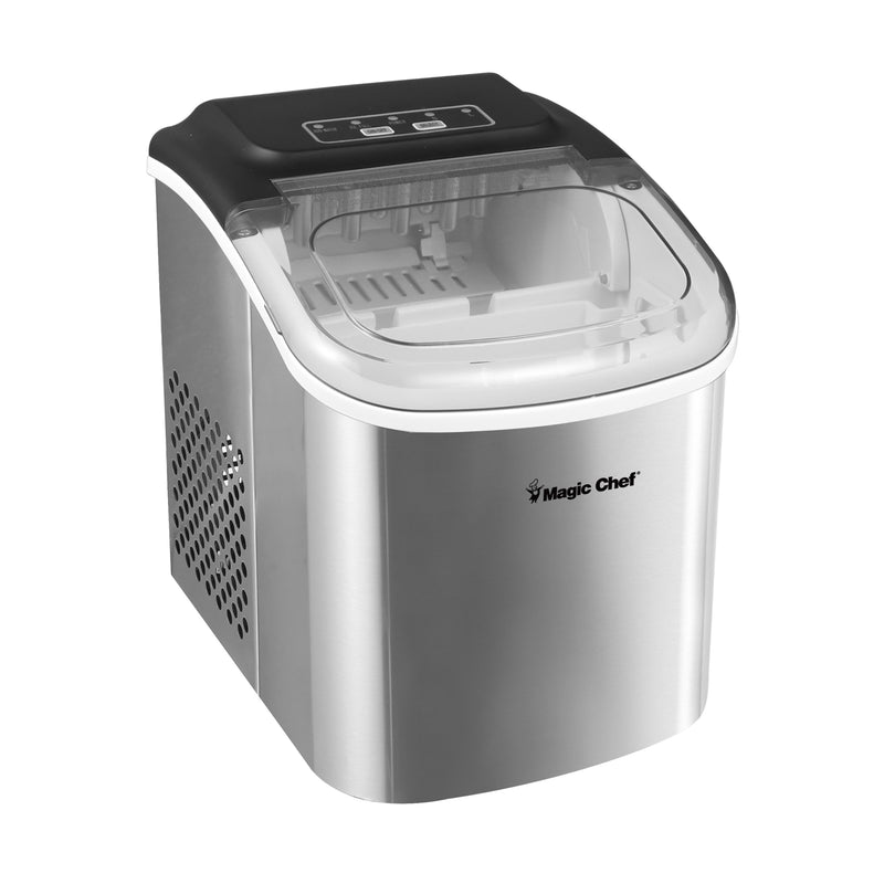 Magic Chef Portable Countertop Ice Maker in Stainless (27 lb.)