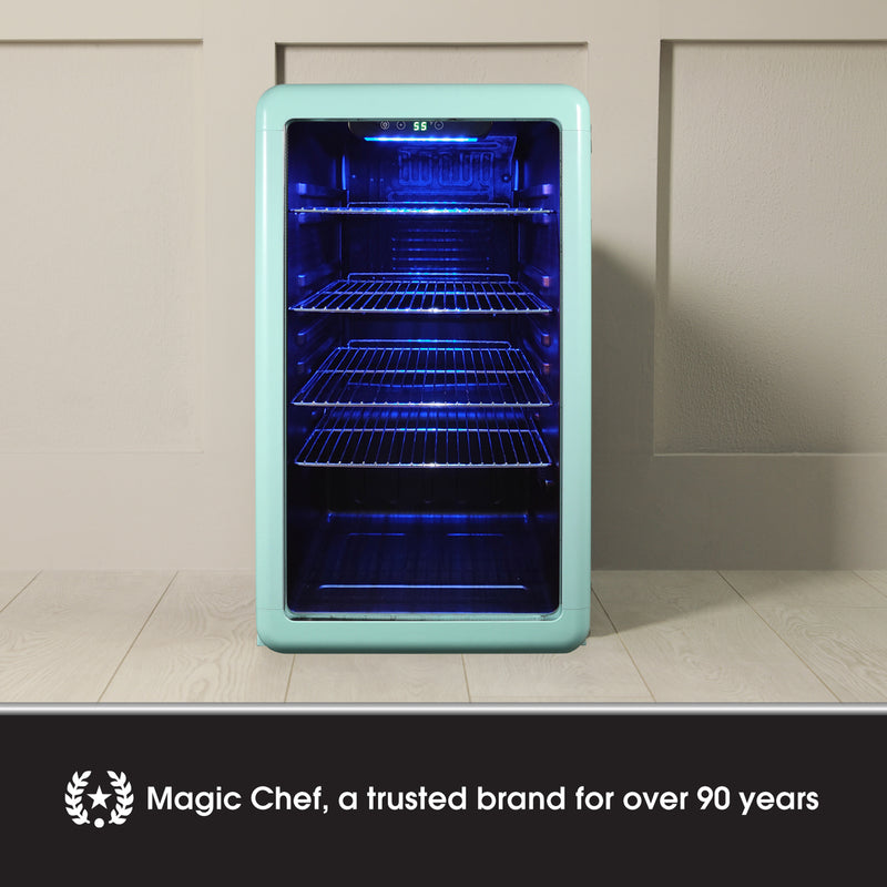 Magic Chef Retro Beverage Cooler in Mint Green (3.4 cu. ft.)