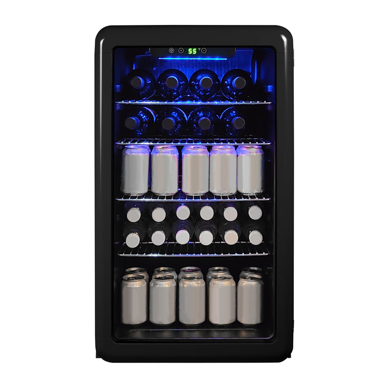 Magic Chef Retro Beverage Cooler in Black (3.4 cu. ft.)