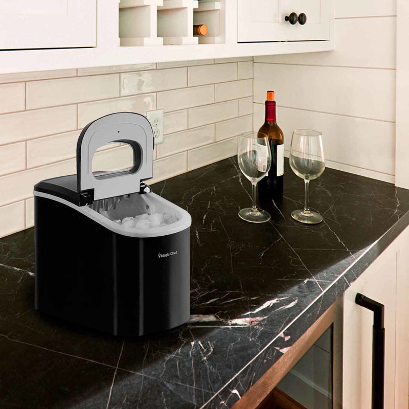 Magic Chef Portable Countertop Ice Maker in Black (27 lb.)