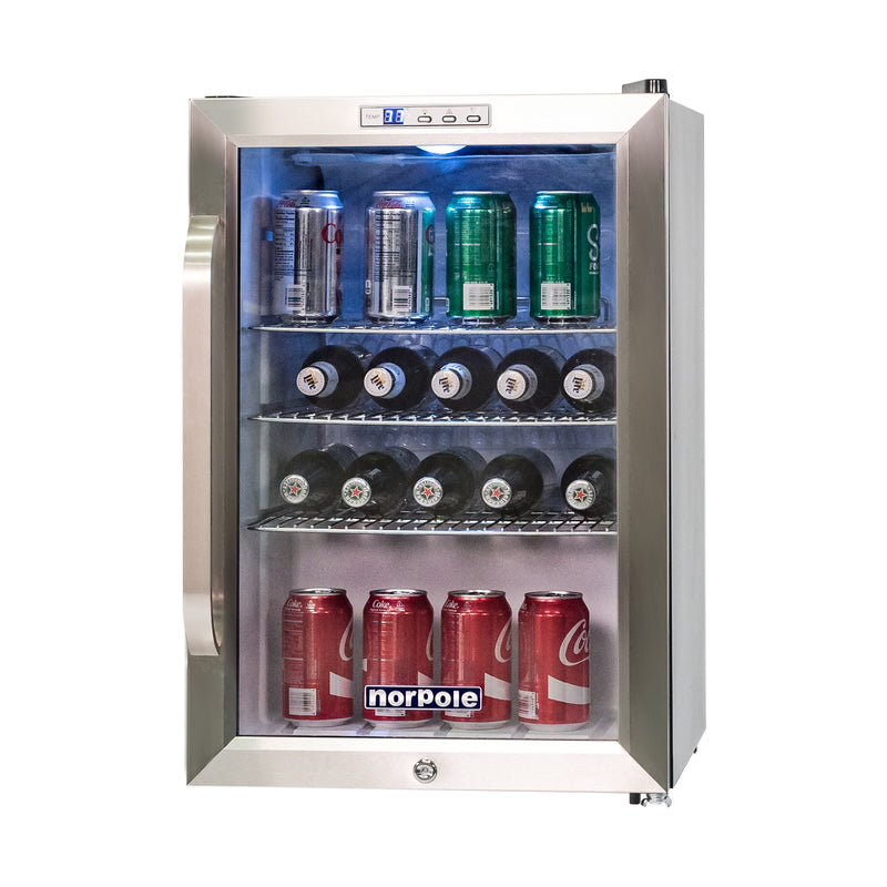 Norpole Countertop Beverage Cooler Merchandiser in Stainless Steel (DISC) (2.5 cu. ft.)