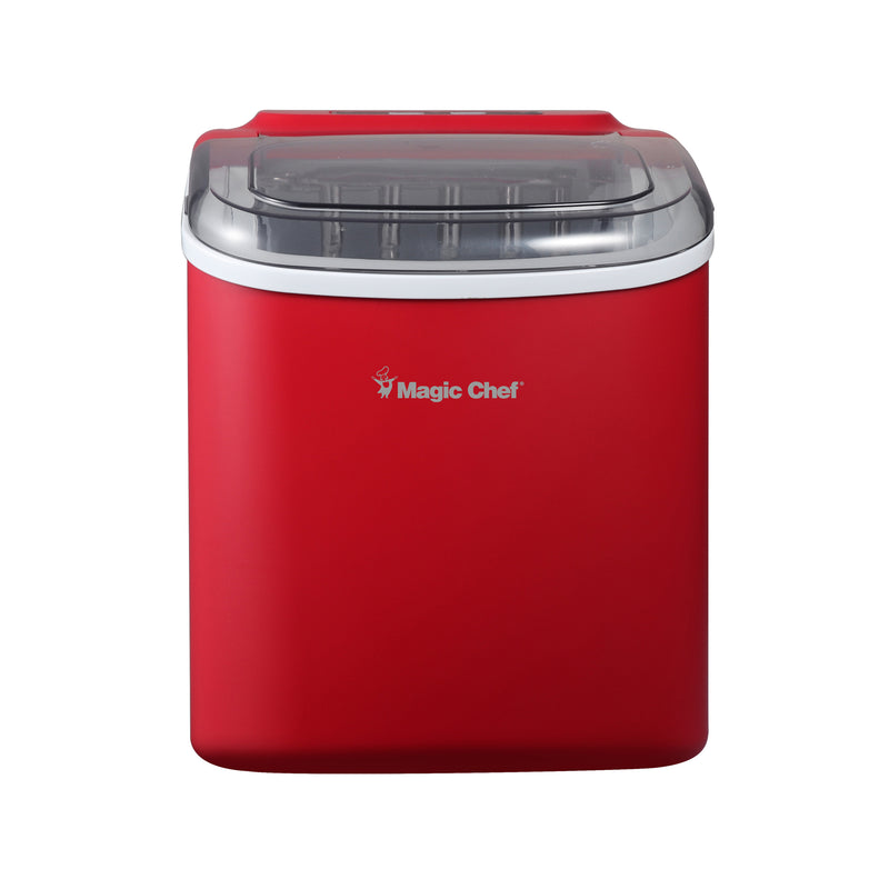 Magic Chef Portable Countertop Ice Maker in Red (27 lb.)