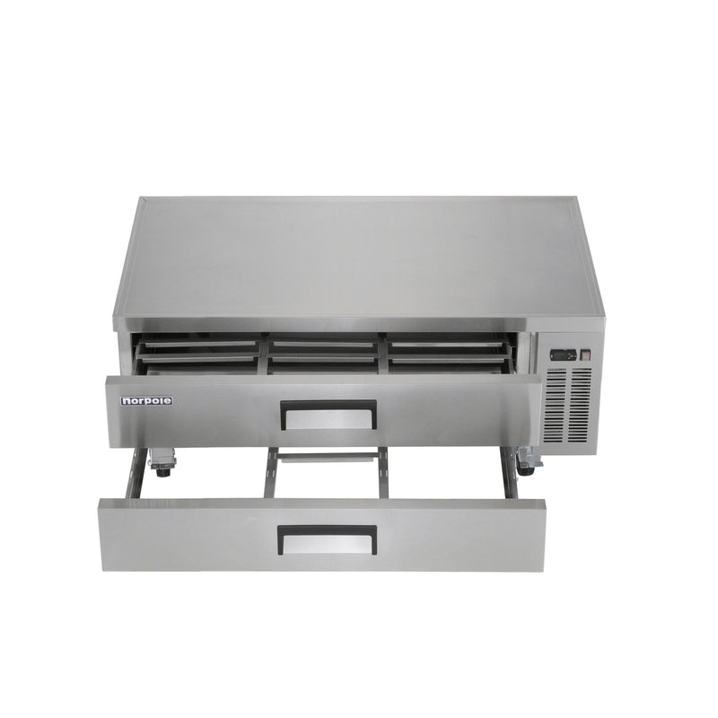 Norpole 2-Drawer Chef Base Commercial Refrigerator in Stainless Steel (60 in. W 12.7 cu. ft.)
