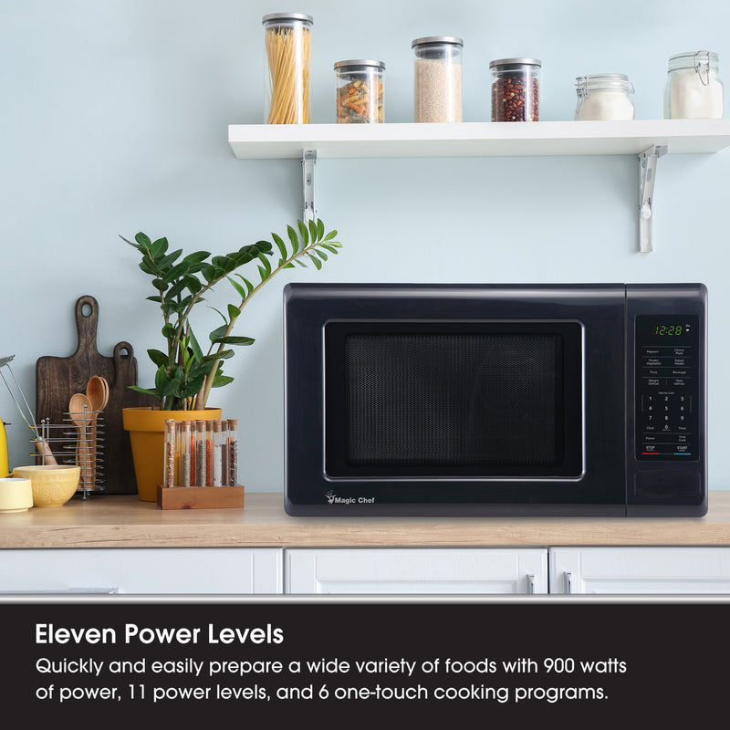 0.9 cu. ft. 900 Watt Countertop Cooking, in Black