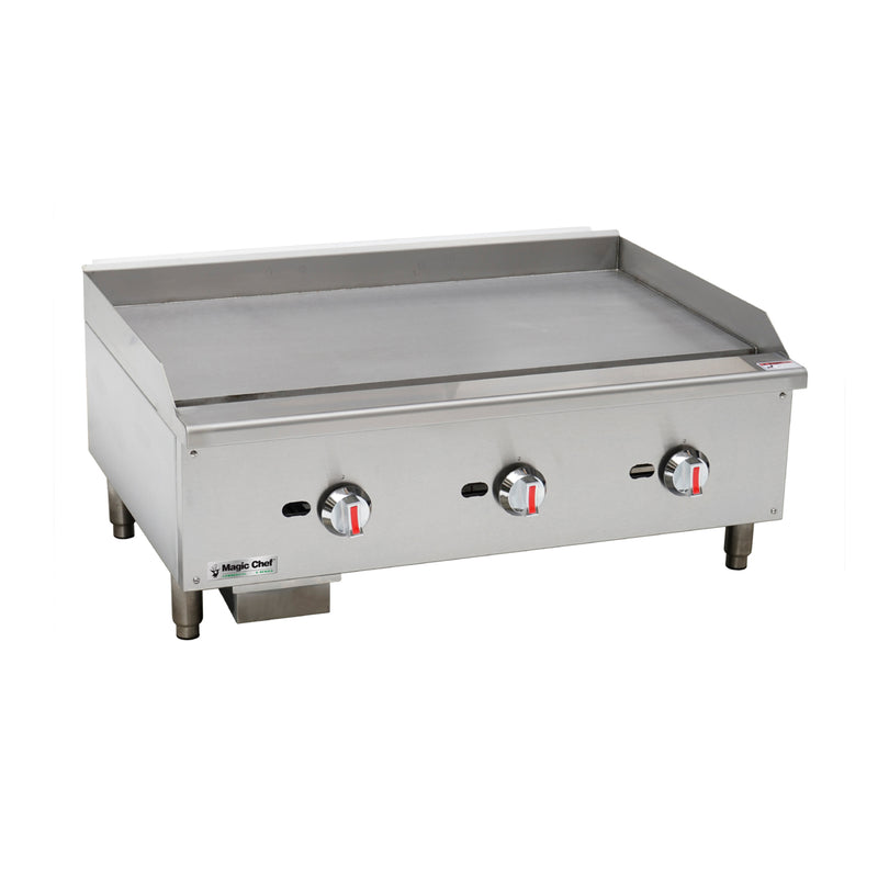 Magic Chef Thermostatic Countertop Gas Griddle in Stainless Steel (36 in.)