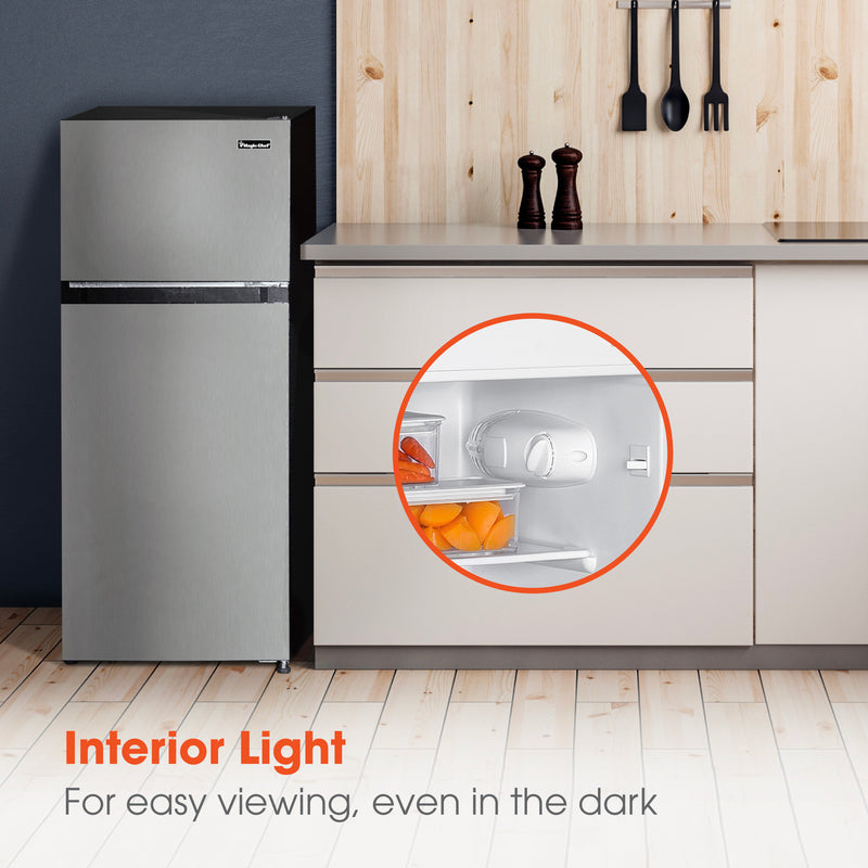 18.5 in. 4.5 cu.ft. 2-Door Mini Refrigerator in Platinum Steel with Freezer