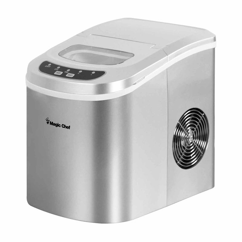 Magic Chef Portable Countertop Ice Maker in Silver (27 lb.)