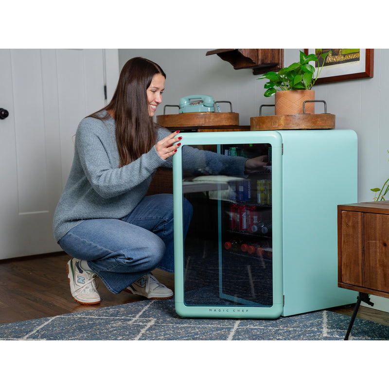 Magic Chef Retro Beverage Cooler in Mint Green (3.4 cu. ft.)