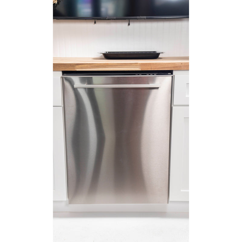 Magic Chef 24 in Stainless Steel Top Control Built-In Tall Tub Dishwasher with Stainless Steel Tub