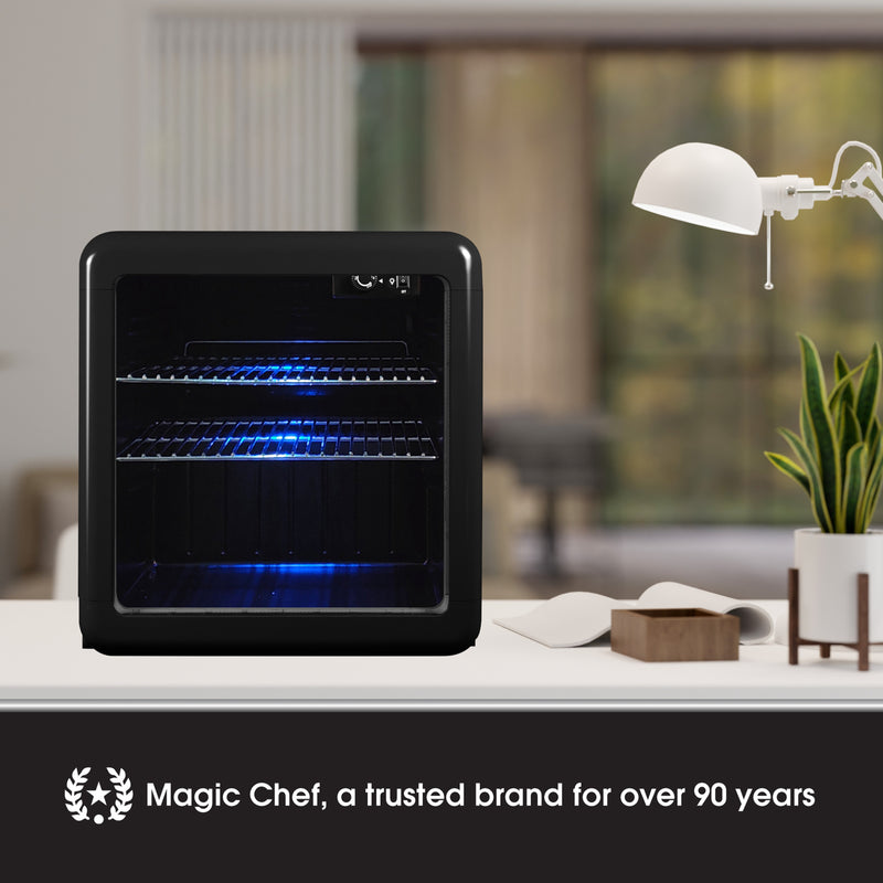 Magic Chef Retro Mini Beverage Cooler in Black (1.7 cu. ft.)