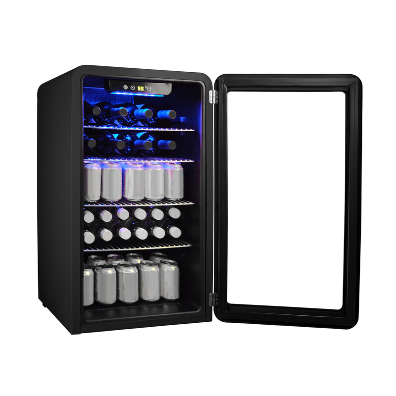 Magic Chef Retro Beverage Cooler in Black (3.4 cu. ft.)