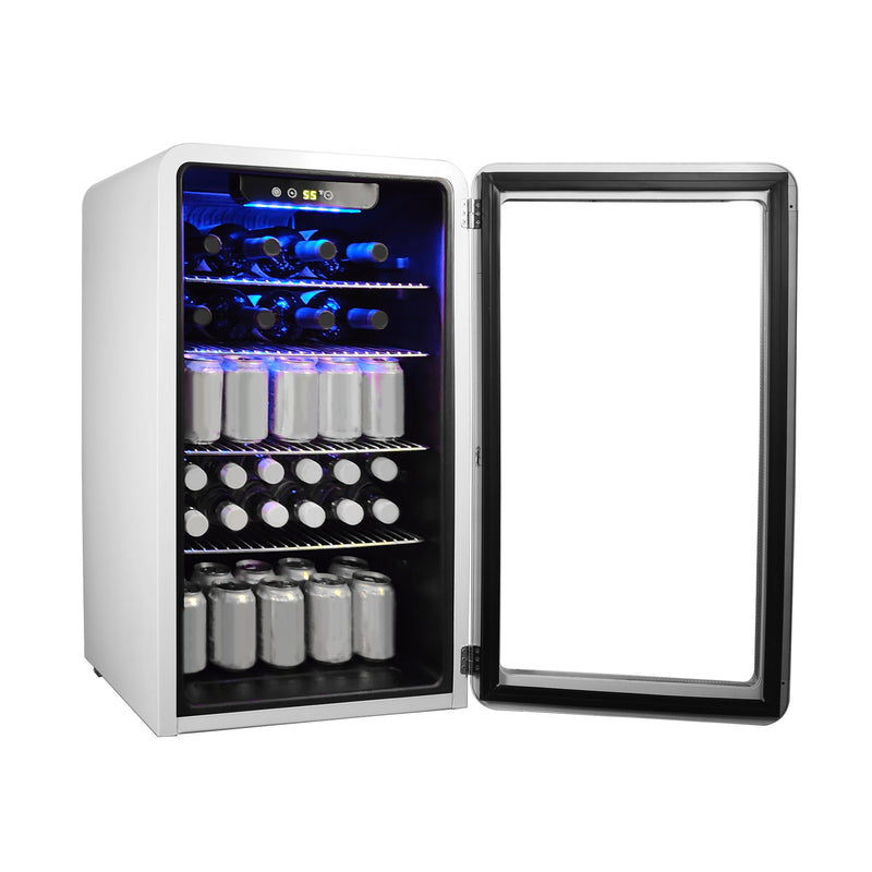 Magic Chef Retro Beverage Cooler in White (3.4 cu. ft.)