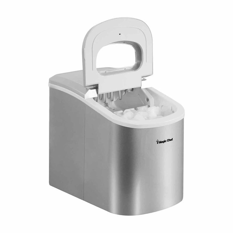 Magic Chef Portable Countertop Ice Maker in Silver (27 lb.)
