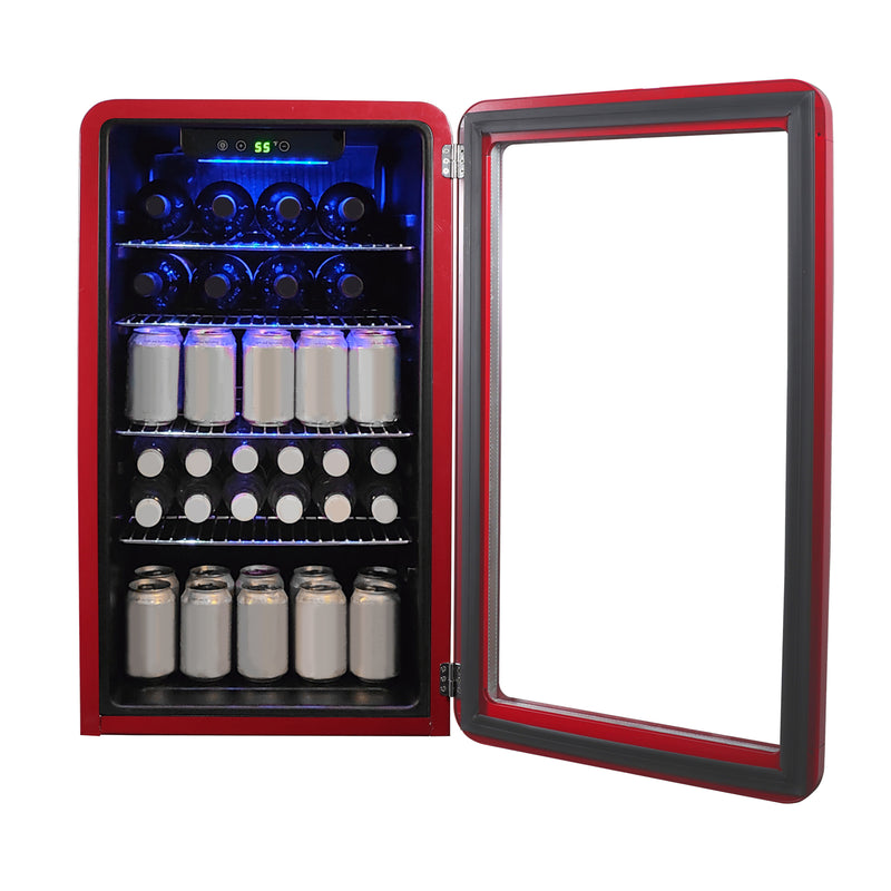 Magic Chef Retro Beverage Cooler in Red (3.4 cu. ft.)
