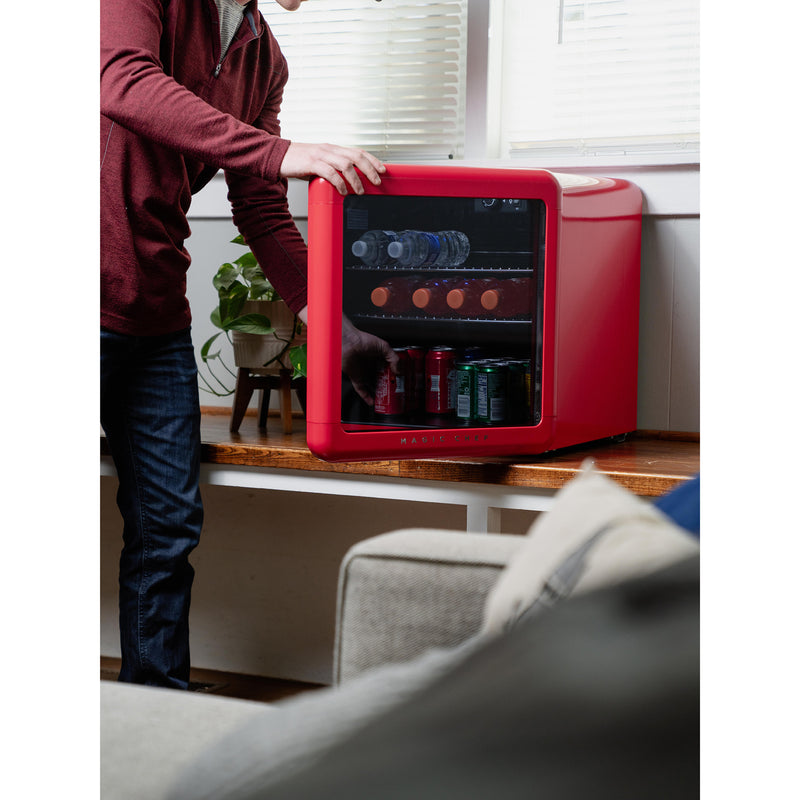 Magic Chef Retro Mini Beverage Cooler in Red (1.7 cu. ft.)