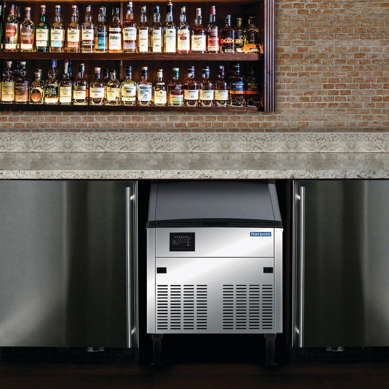 Norpole Freestanding Ice Maker in Stainless Steel (280 lbs.)