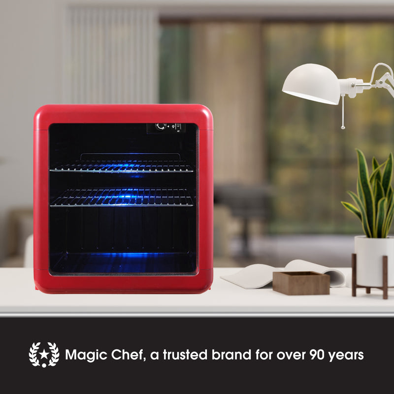 Magic Chef Retro Mini Beverage Cooler in Red (1.7 cu. ft.)