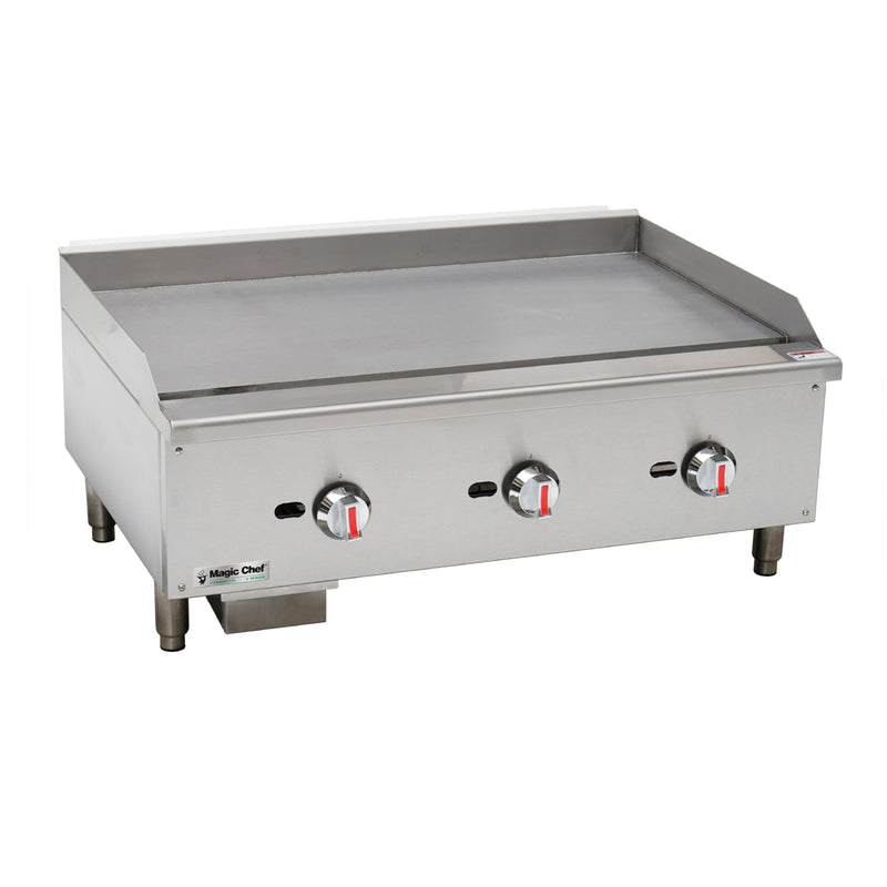 Magic Chef Natural Gas Manual Countertop Griddle in Stainless Steel (36 in.)