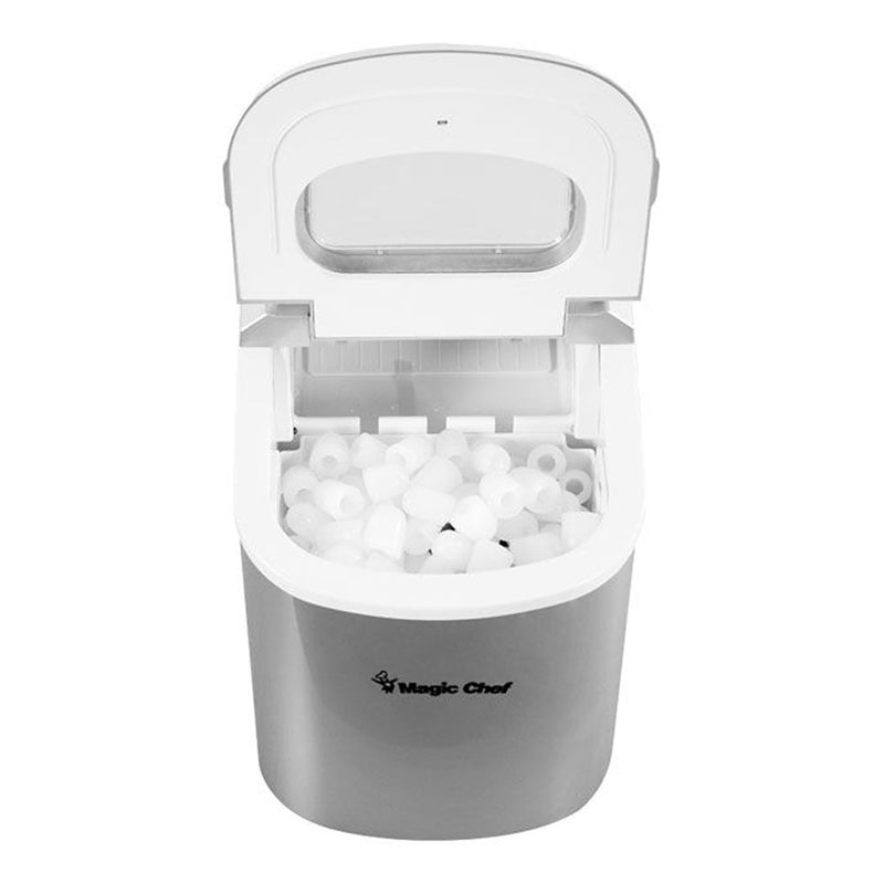Magic Chef Portable Countertop Ice Maker in Silver (27 lb.)