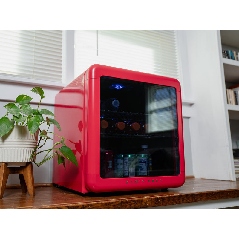 Magic Chef Retro Mini Beverage Cooler in Red (1.7 cu. ft.)
